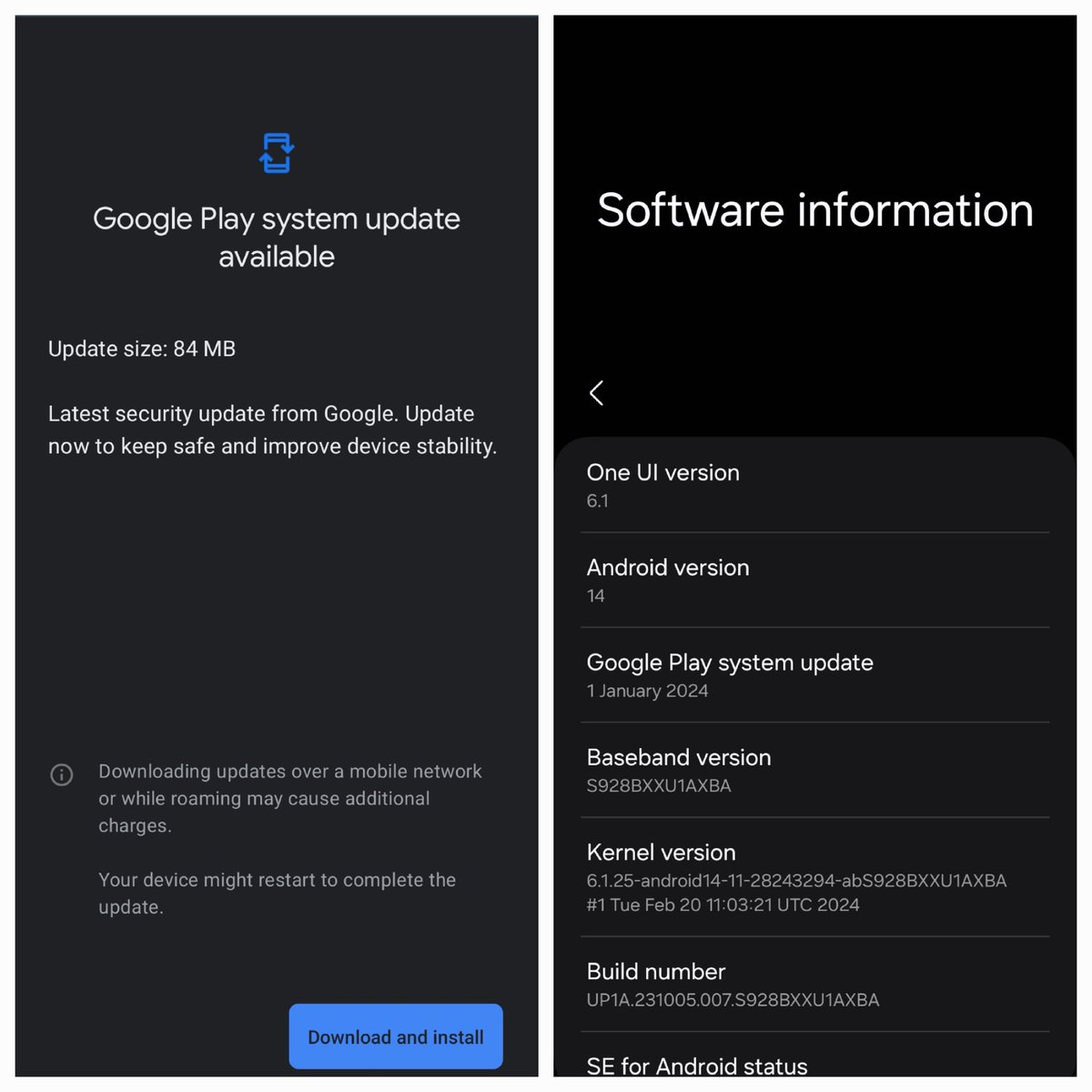 FINALLY ‼️

January's Google Play System update is released. I have updated my S24 Ultra just now..

Stuck on July, Check your phone and download 🫡

Repost to help others

#GalaxyS24Ultra #GalaxyS24Series 
#Samsung #OneUI #OneUI6 #GalaxyS24