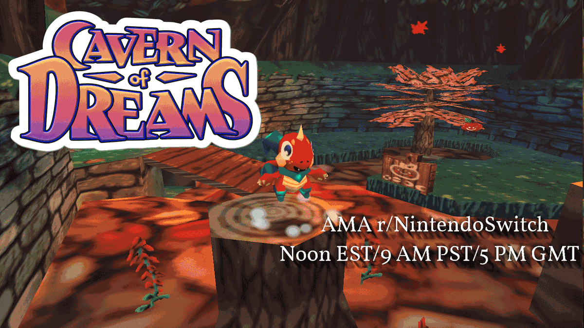 howdy folks - will be hosting an AMA for Cavern of Dream's Switch release today at reddit.com/r/NintendoSwit… at in two hours! feel free to drop by : ) @rNintendoSwitch
