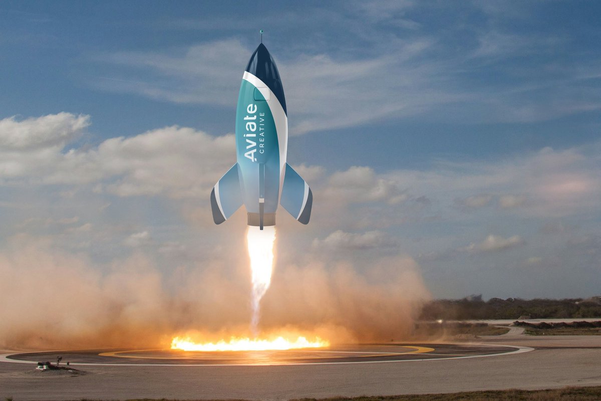 Finally, our branded rocket ship we ordered for @aviatecreative arrived. We had a glorious blast off this morning! Ready to your launch your brand into the stratosphere?