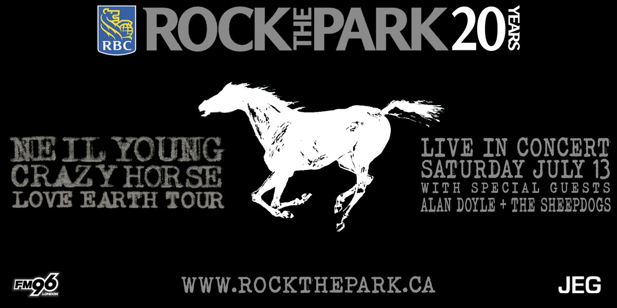 🇨🇦LONDON, ON! 
🎉 Our Saturday night is finally here! 
🎵 We're celebrating #20YEARS with the legend himself; <a href="/Neilyoung/">Neil Young</a> &amp; Crazy Horse headlining <a href="/RBC/">RBC</a> #RTP2024 on Sat, July 13 w/ <a href="/alanthomasdoyle/">Alan Doyle</a> &amp; <a href="/TheSheepdogs/">The Sheepdogs</a>  
🎟️ Tickets on sale March 7th at 10am 
<a href="/FM96Rocks/">FM96</a>