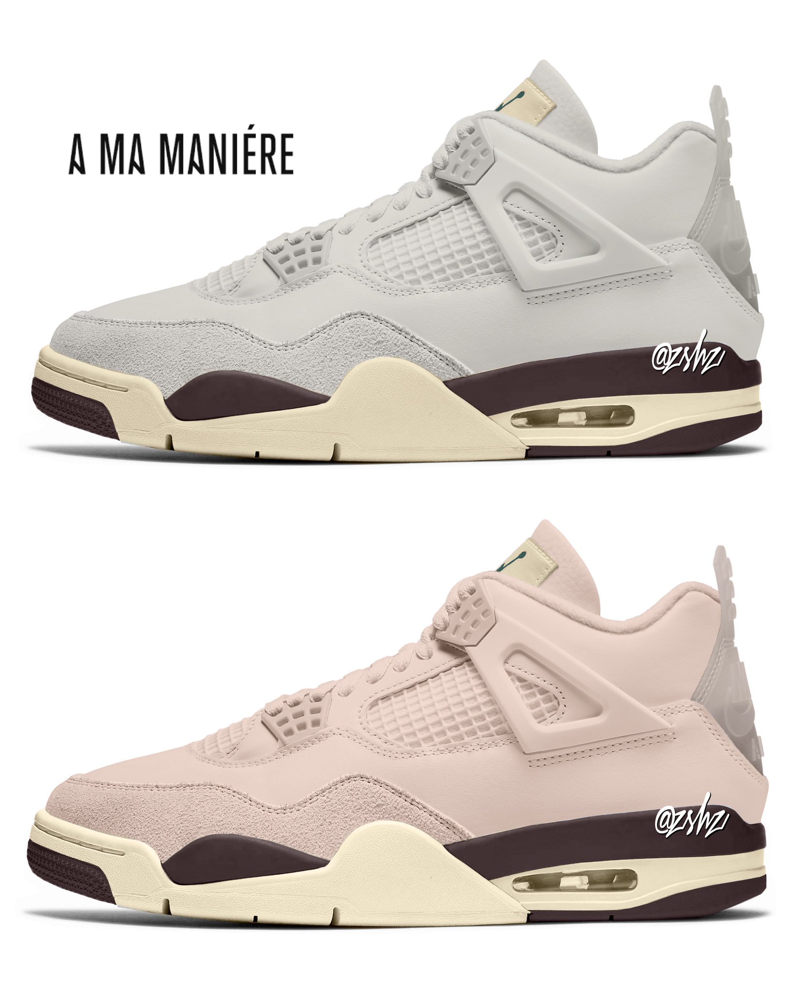A MA MANIERE X AIR JORDAN 4 “FOSSIL STONE” The A Ma Maniére x Air Jordan 4 'Fossil Stone' finally has a