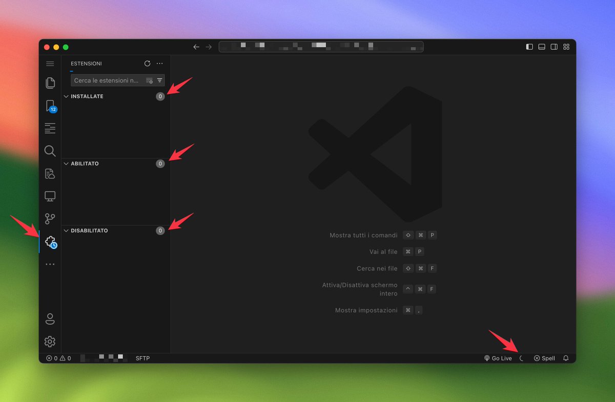 VSCode (1.87.0) inchiodato con le estensioni che non vogliono saperne di caricarsi… soluzioni volanti?