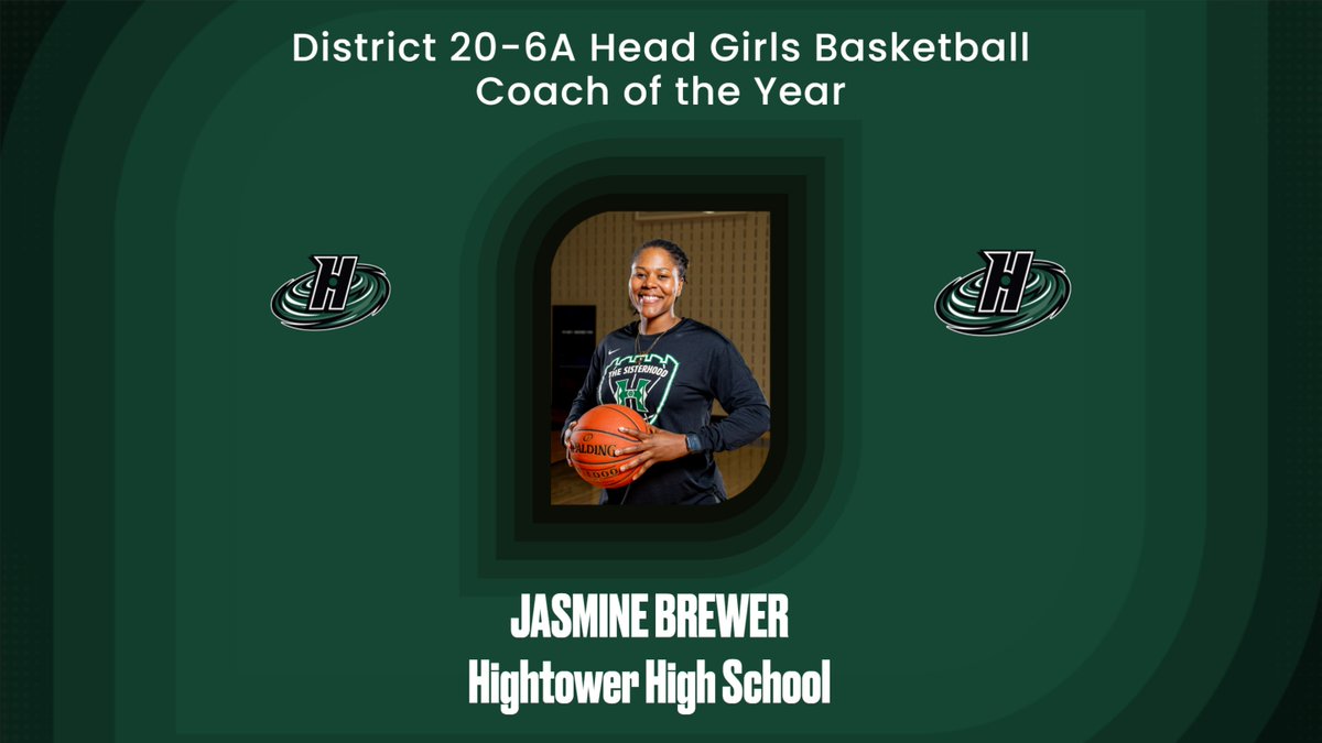 Congrats to Coach Jasmine Brewer from Hightower HS for being named the 2023-2024 District 20-6A Head Girls Basketball Coach of the Year.