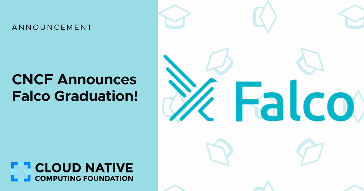CNCF (@cloudnativefdn) on Twitter photo Congratulations to <a href="/falco_org/">falcosecurity</a> for graduating! 🥳🎓
As <a href="/cra/">Chris Aniszczyk (@cra@macaw.social)</a> said: "#Falco is helping to push advancements in the open source #cloudnative runtime security space with #eBPF..." cncf.io/announcements/… Congratulations to <a href="/falco_org/">falcosecurity</a> for graduating! 🥳🎓
As <a href="/cra/">Chris Aniszczyk (@cra@macaw.social)</a> said: "#Falco is helping to push advancements in the open source #cloudnative runtime security space with #eBPF..." cncf.io/announcements/…