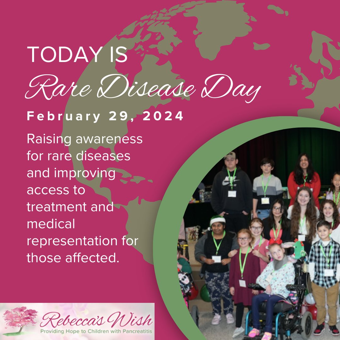 We're dedicated to shining a light on #PediatricPancreatitis advocating for those affected, and fostering a community of support. Let's empower each other and raise awareness for rare diseases like never before. #RebeccasWish #RareDiseaseDay
