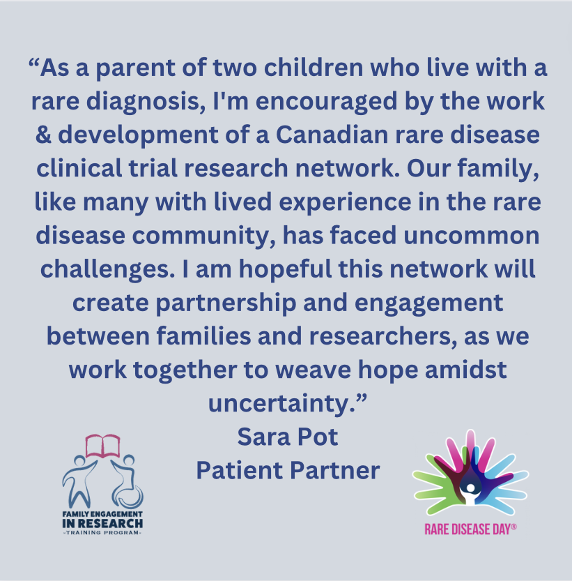 Thread: Today is #RareDiseaseDay and collaborative engagement in research matters. The FER program is honoured to support the work of RareKids-CAN alongside the many who endeavour to support hope and better wellbeing for all impacted by rare diagnoses. /1