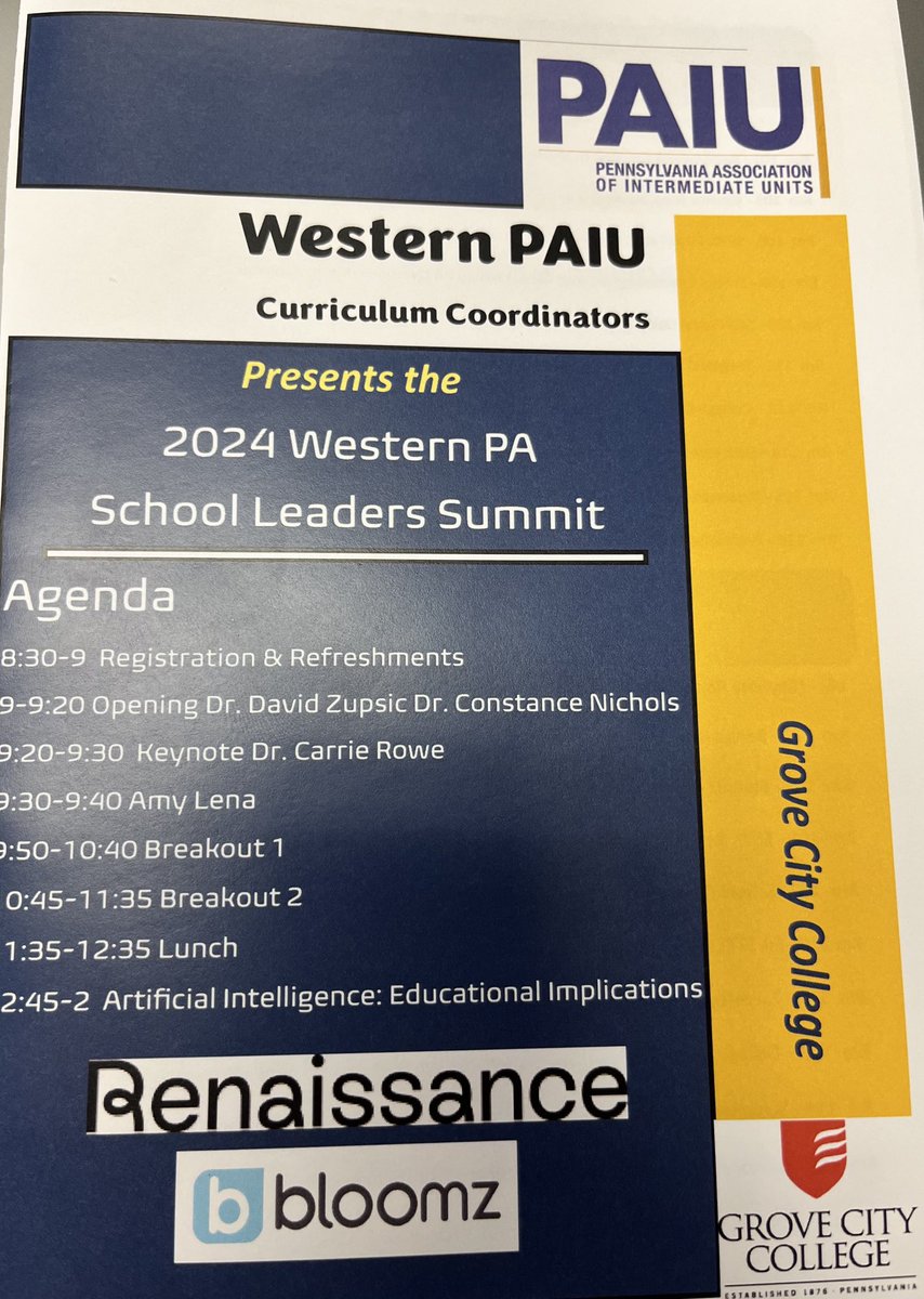 Rebecca Henderson, Ed.D. (@drrmhenderson) on Twitter photo It’s one of my favorite days of the year! The Western PA School Leaders Summit is today at <a href="/GroveCtyCollege/">Grove City College</a>. Thanks to <a href="/PADeptofEd/">PA Department of Education</a> for joining us! It’s one of my favorite days of the year! The Western PA School Leaders Summit is today at <a href="/GroveCtyCollege/">Grove City College</a>. Thanks to <a href="/PADeptofEd/">PA Department of Education</a> for joining us!
