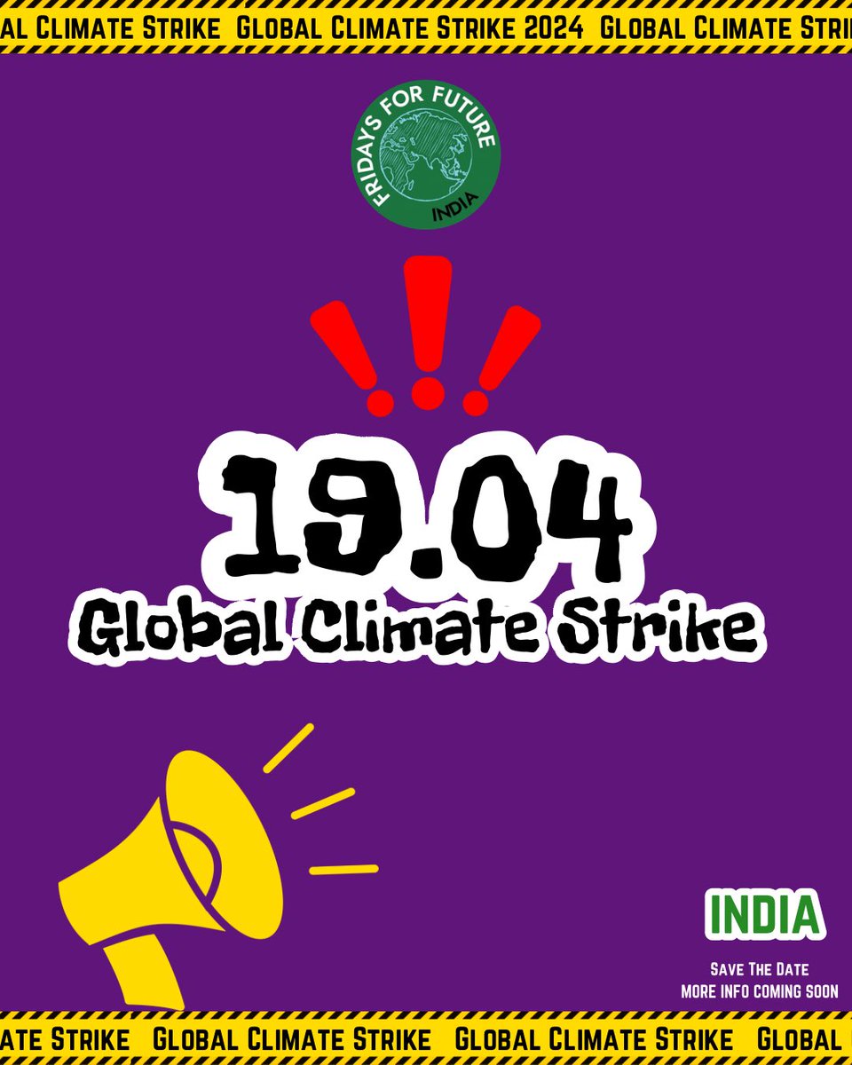 ANNOUNCEMENT 📣 GLOBAL CLIMATE STRIKE ON APRIL 19TH 💥 Buckle up peeps! See you on the streets. ✨ Tune in for more updates. #FridaysForFuture #GlobalClimateStrike #ClimateStrike