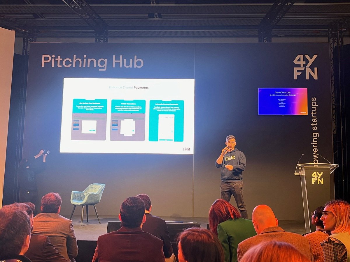 👨‍🏫 @albertorosasg presented Didit to the TravelTech Lab by @HBXGroup_ & @Wayra at the @4YFN_MWC.

We couldn’t be happier with the audience’s reaction!

Our vision to #HumanizeTheInternet through advanced digital identity solutions stands out.

#WeDiditMWC24 #4YFN24 #HBXGroup