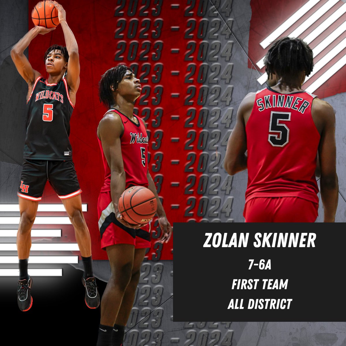 Congrats to @Zolanskinner11 for being named 1st Team All District! 🏀🐾 #Family