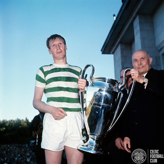 5⃣💚 Remembering #CelticFC’s greatest ever captain and Lisbon Lion, Billy McNeill, born 84 years ago today. Hail Cesar 🏆🍀
