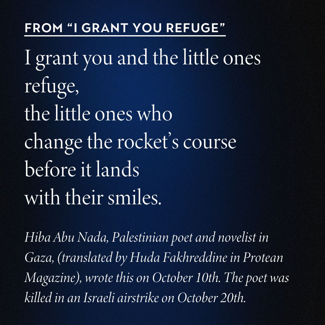 Turning to Hiba Abu Nada's poem, \, image size:1080x1080