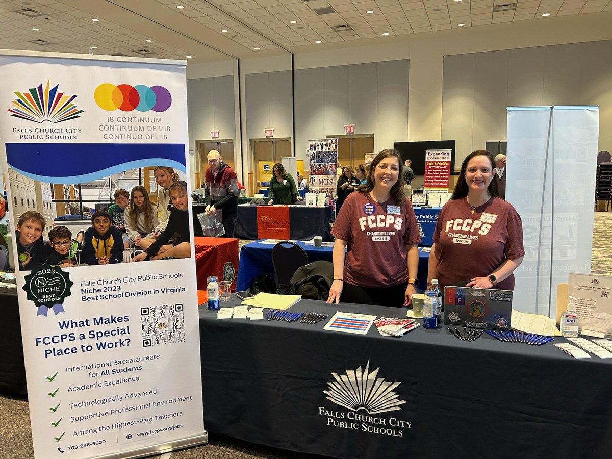 We are happy that @FCCPS is represented at the @JMU Teacher Recruitment Day. @fccps is hiring, so check out our website! @peternoonan @mdhippos @os_tigers @JessieThackrey @mehms @MeridianMstangs