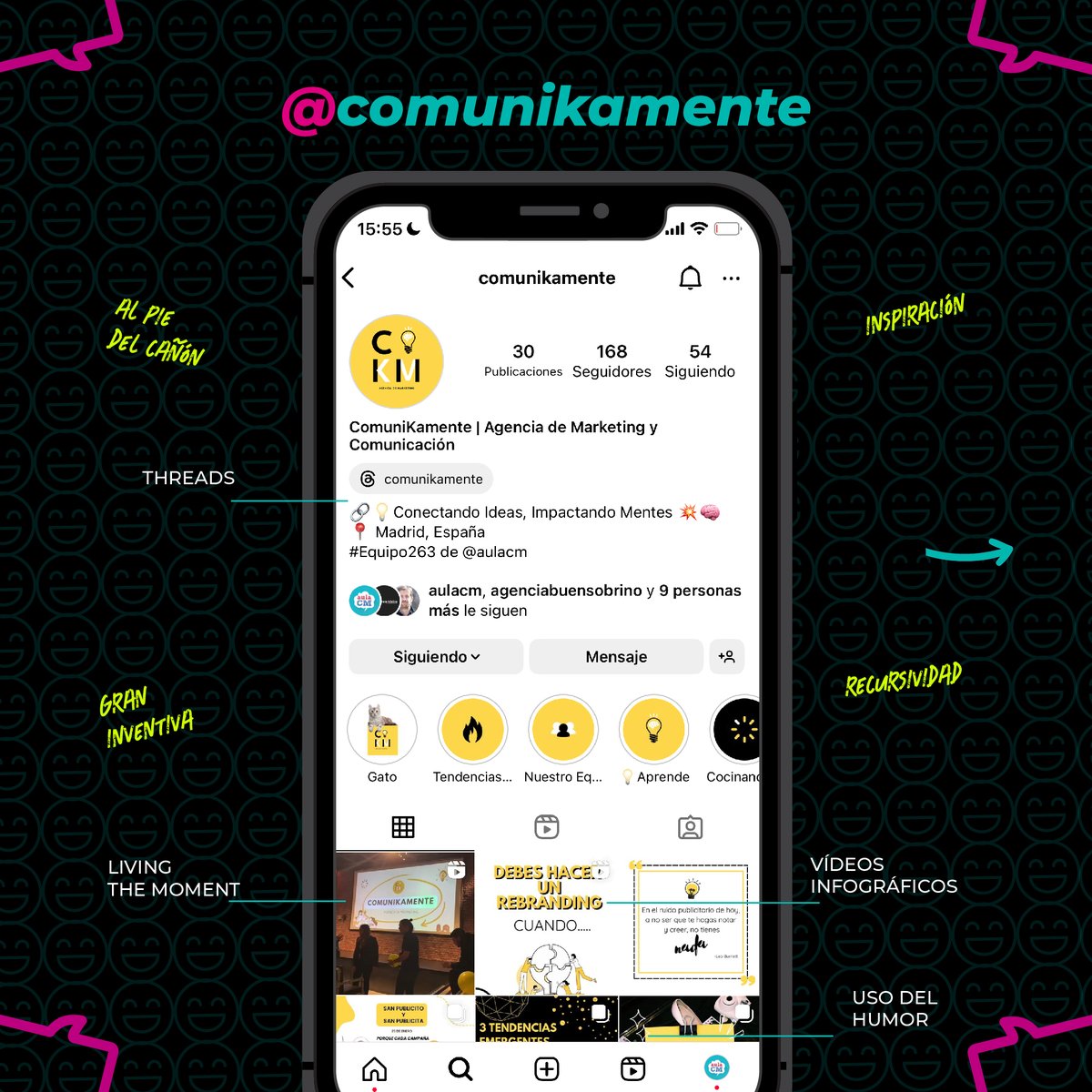 Podríamos decir que es casi el ejercicio grupal que más nos gusta de la escuela. La implicación es máxima. Hasta el alumno con menos tiempo y menos convencido con su blog y sus tareas individuales, colabora en el ejercicio en equipo como uno más.
<a href="/magicalbranding/">Magical Branding</a> <a href="/comuniKaMente/">ComuniKaMente</a>