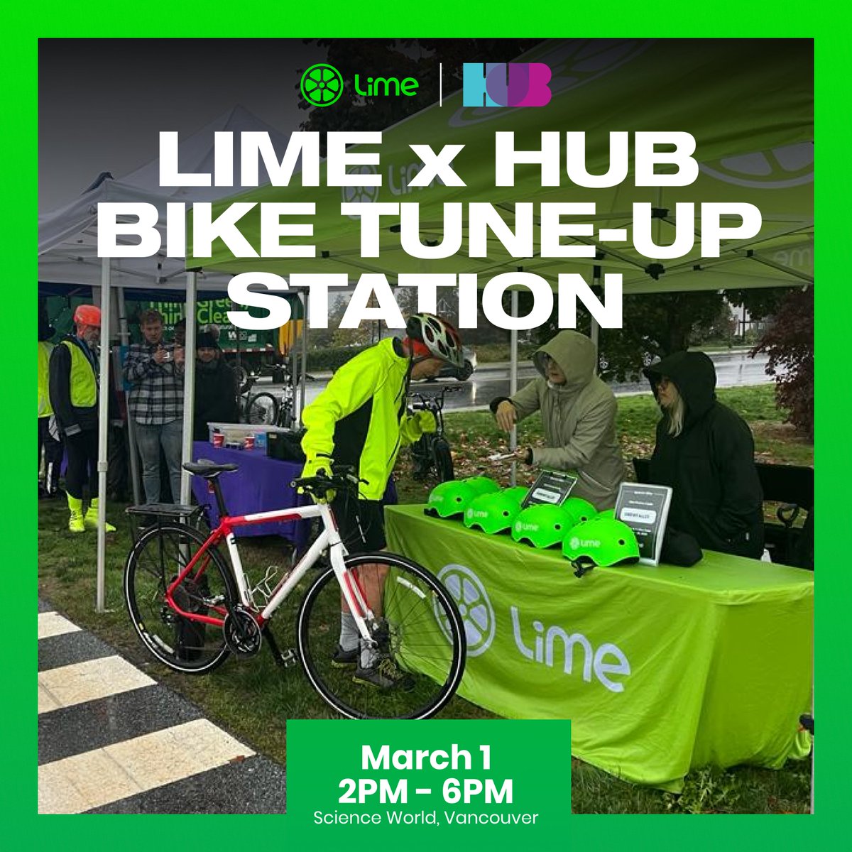 We're launching our first Winter Tune-Up Shop pop-up in #Vancouver, BC this Friday, March 1st 2024 from 2-6PM! Come by for a free bike tune-up, hot beverages, snacks and the chance to win some awesome prizes! 📍 Science World (Creekside Park) in Vancouver See you there 💚