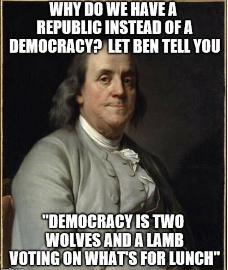 This is why we have a Constitutional Republic .