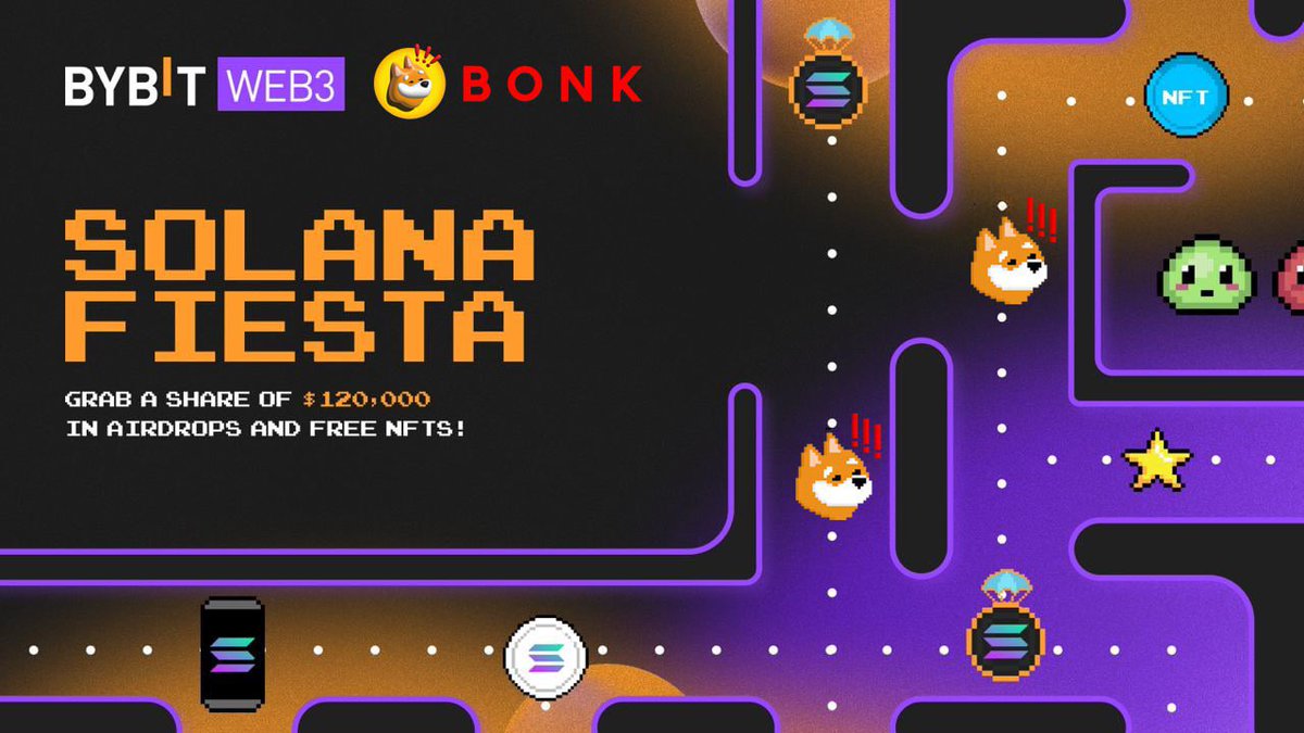 bonk_inu's tweet photo. The Dog is thrilled to be part of Bybit Web3's Solana Fiesta, kicking off today! 

Don't miss out on our quest in the Airdrop Arcade to get a chance to win $120,000 in rewards

Check it out now at: 

https://t.co/UGI3QE8NwC https://t.co/bMiLxz3pgw