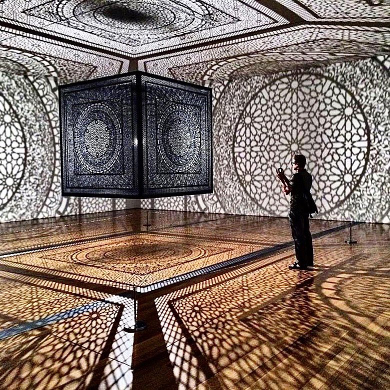 “Geometry draws the souls towards truth.” - Plato

Art by Anila Quayyum Agha