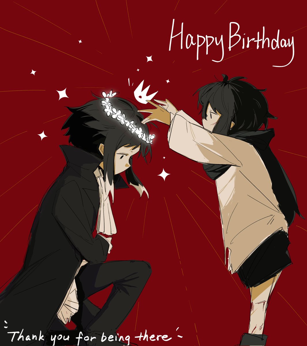 #やつがれ生誕祭2024
#ポートマフィアの禍狗生誕祭
#3月1日はポートマフィアの黒外套の誕生日 
🎊生日快乐！抱歉tag打错了于是没有卡上点…但是真的很高兴你的存在…😢😢😭😭😭