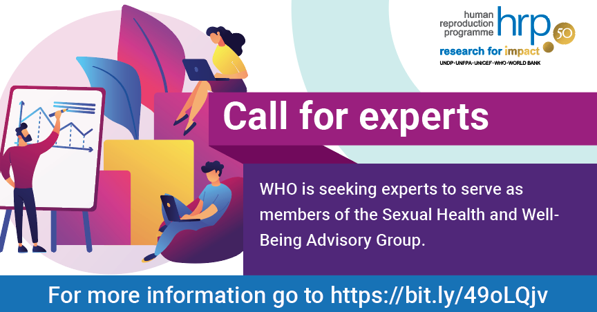 HRPresearch's tweet photo. .@WHO is seeking experts to serve as members of the Sexual Health and Well-Being Advisory Group.
Closing date: 15 March 2024
Learn more: https://t.co/xTGgIuHClT https://t.co/fAWpT072qx