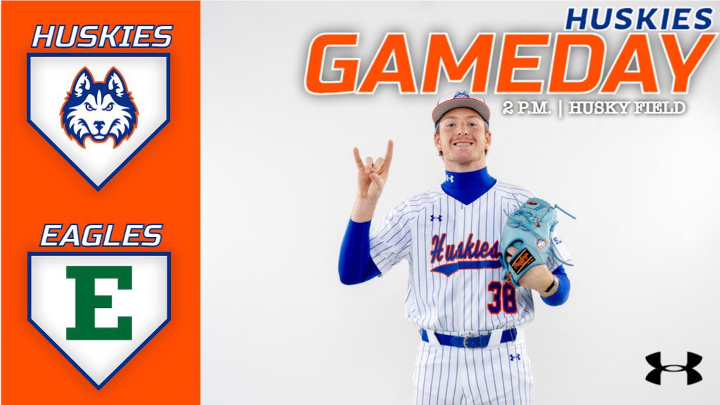 Kicking off a 4 game set with the Eagles this afternoon! 

- vs. <a href="/EMU_Baseball/">EMU Baseball</a> 
- 📍Husky Field
- ⏱️: 2:00 PM
- 📈: hcuhuskies.com/sidearmstats/b…

#DawgsUp x #BerkmanEra