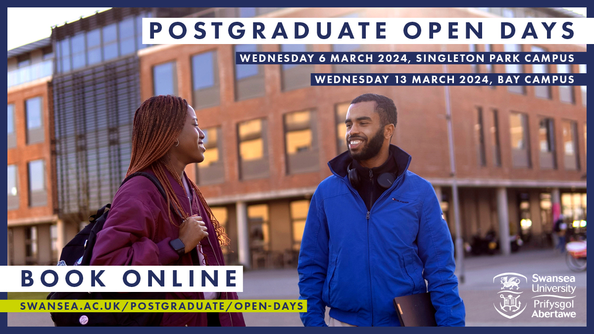 🌟 Elevate your academic journey! Join us for our Postgraduate Open Day at Swansea University's School of Culture and Communication on Wednesday, 6th March 🎓 Explore advanced programs, connect with our academics, and chart your course to success!

➡️swansea.ac.uk/postgraduate/o…