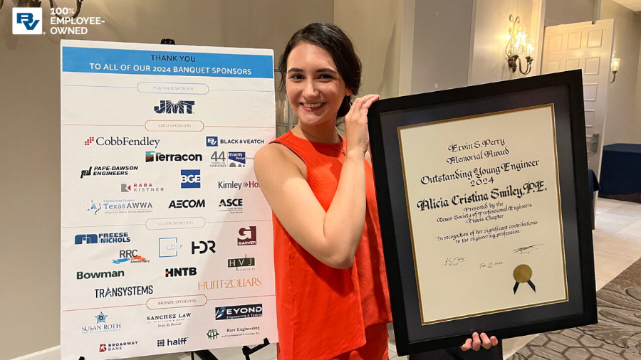 The <a href="/TSPE_HQ/">Texas Society of Professional Engineers (TSPE)</a> selected <a href="/Black_Veatch/">Black_Veatch</a>'s #ProcessEngineer, Alicia Smiley, PE, as their Young Engineer of the Year for 2024! Congrats!

This is the highest honor given to a Young TSPE member for their technical ability, #ProfessionalAchievements &amp; civic and #HumanitarianEfforts.