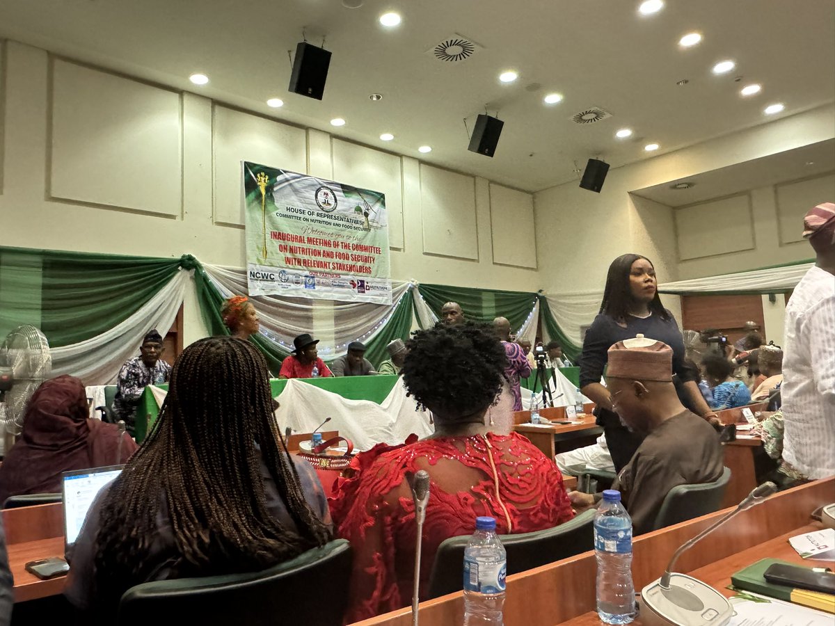 Currently at the inaugural meeting of the committee on nutrition and food security with relevant stakeholders at the National Assembly.