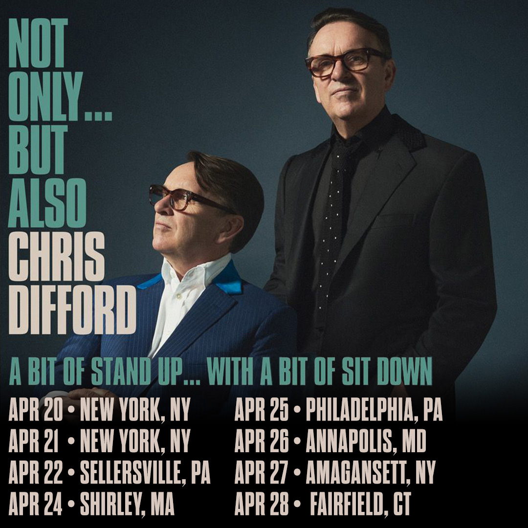 I'm taking my 'Not Only…But Also' solo show to the USA this April for a few special dates over a long week. Tickets for all shows will be on sale from 1 March. Dates and links to all upcoming solo shows are at chrisdifford.com