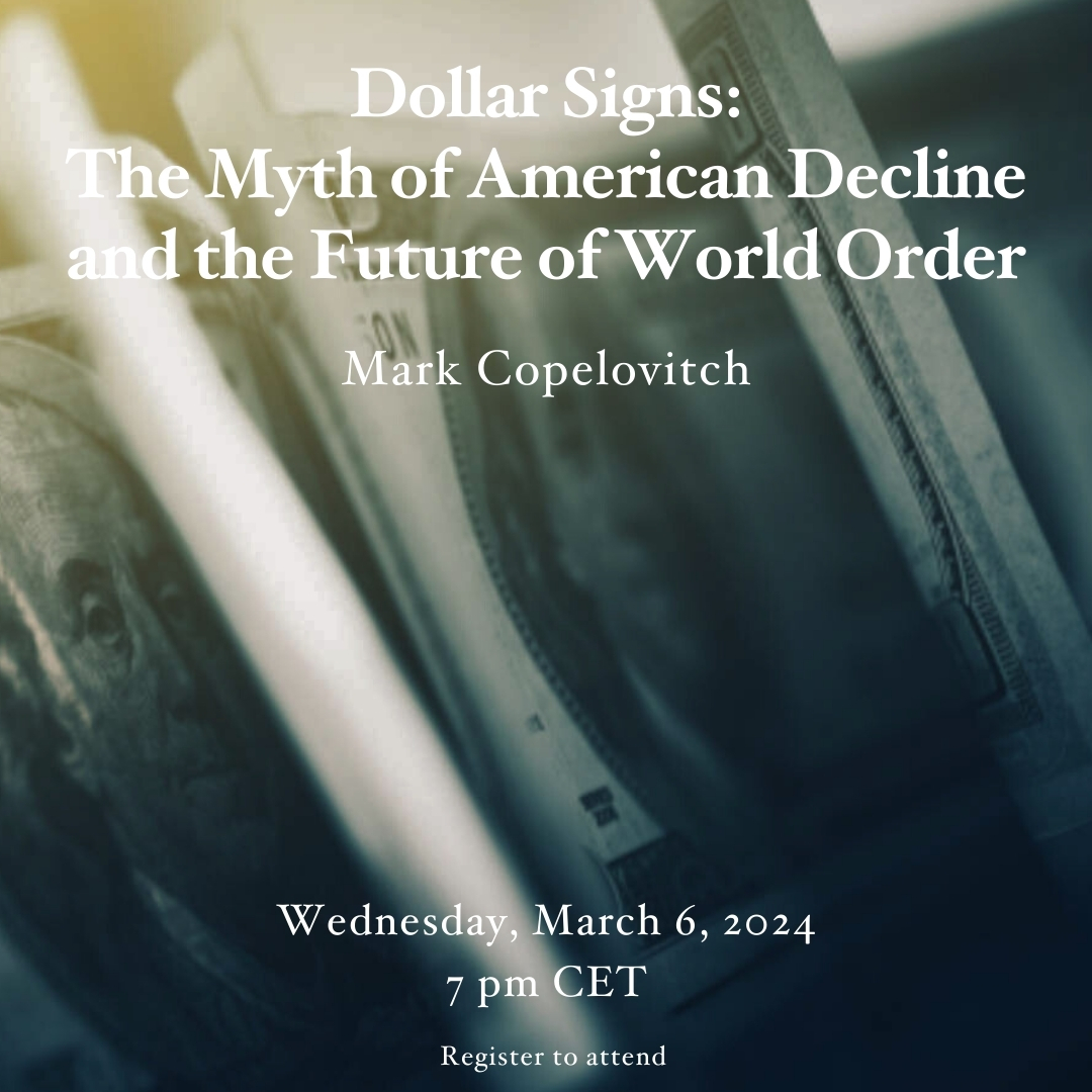 If you're in Stuttgart next week, make sure to join spring 2024 fellow & @UWMadison political scientist Mark Copelovitch @mcopelov for a talk on the dollar's enduring dominance & how recent global crises have actually further cemented its position: buff.ly/3Id9HXg