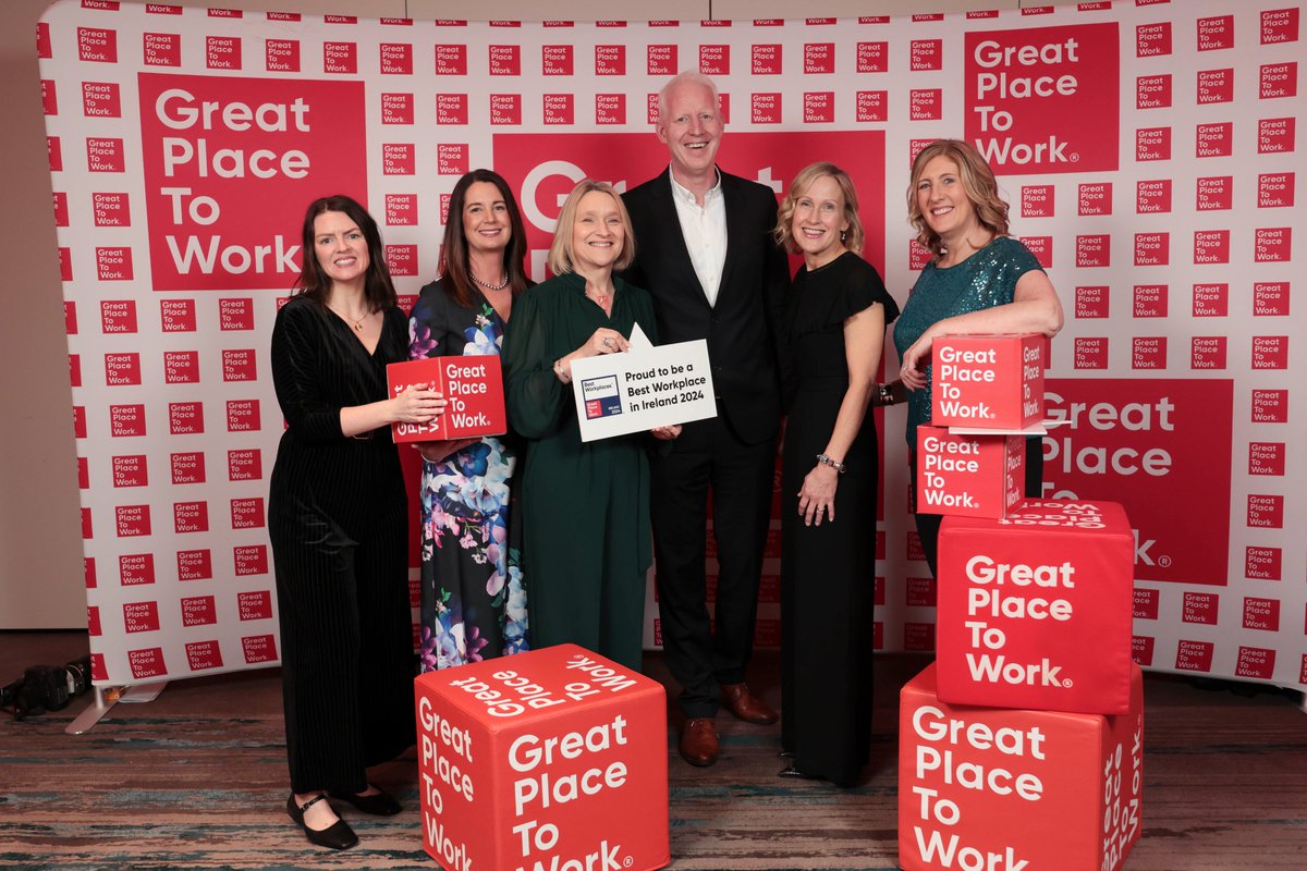 We are proud to have been officially recognised as one of the top 20 Large Best Workplaces in Ireland by <a href="/GPTW_Ireland/">Great Place To Work Ireland</a> at the 22nd annual Great Place to Work Awards.

We are committed to putting people at the centre of our strategy and look forward to continuing to ensure our