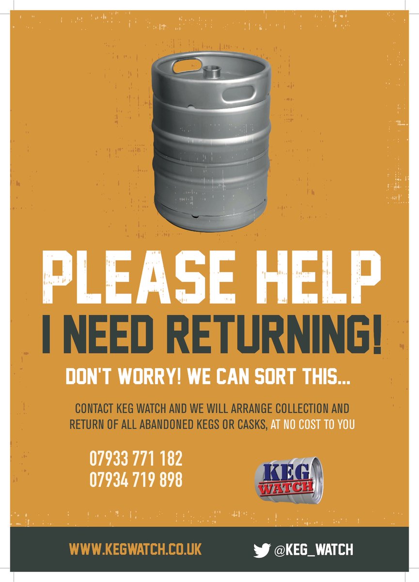 Are you a commercial estate agent selling pubs/licensed premises? 
Please get in touch if any kegs or gas cylinders are left in a property. Breweries need these back!
kegwatch.co.uk/requestacollec…