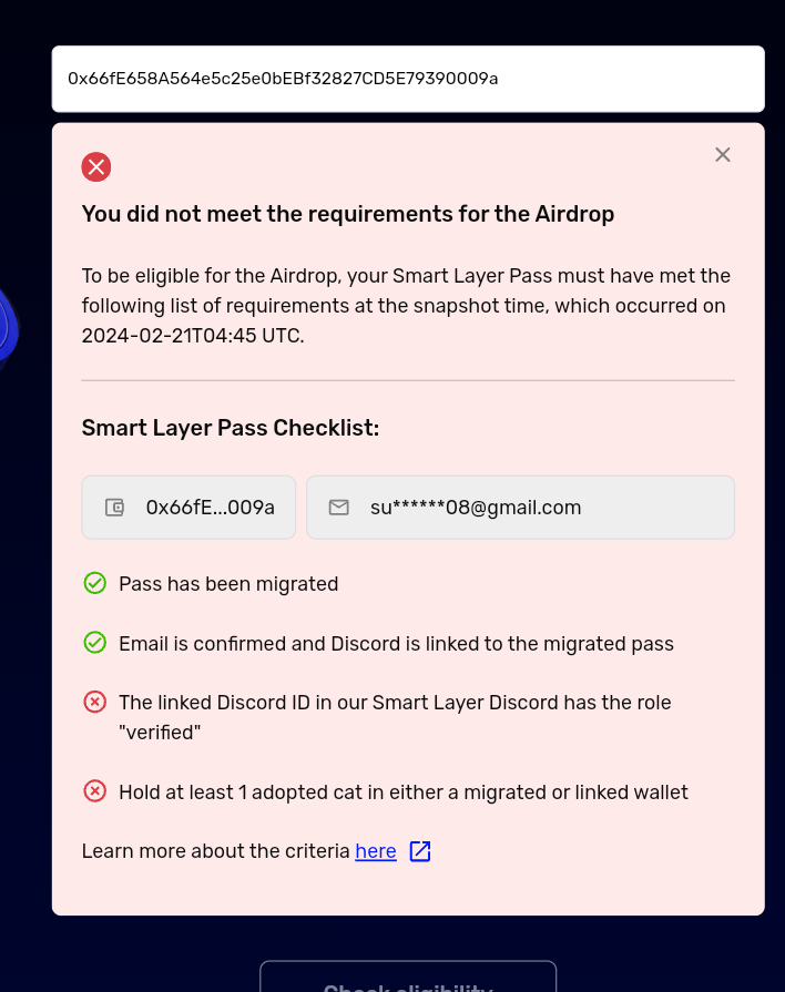 RizaSTR3's tweet photo. Are these all eligible but not eligible? #Scamlayer #okx #SLN #Fraudulentproject @SmartLayer 
#Smartscam https://t.co/7O4tIXqhs2
