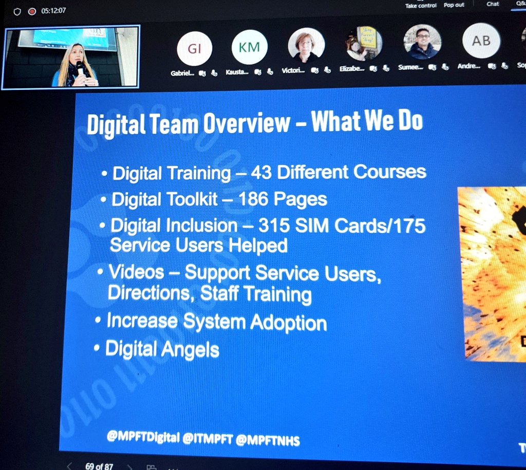 burdenbasket's tweet photo. @TrishNolan Trish telling us about the wonderful world of digital training #DigitalAngels and training videos to increase system adoption #MPFTDigitalFair @MpftDigital https://t.co/ssDO52Niiw