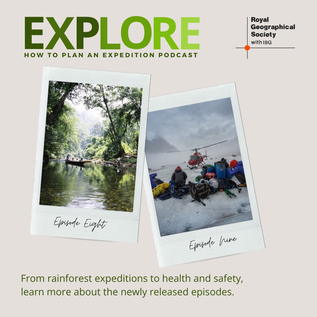 🎙️ Are you following our podcast series, Explore: How To Plan An Expedition? We've just released the latest two episodes! 🧵 Learn more about each episode in the thread. Or, 🎧 Tune in now!