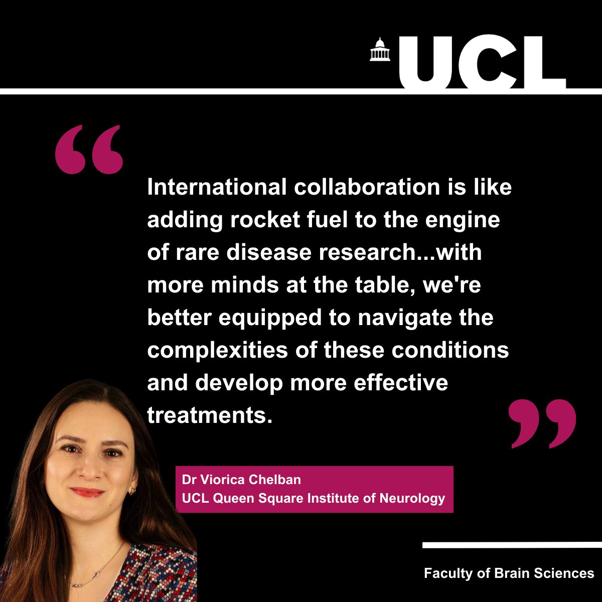 Dr @VioricaChelban specialises in translational work in #neurodegeneration and rare diseases within the @IonSynapse lab at @UCLIoN. She explains what attracted her to research rare diseases and why international collaboration is key ➡️ bit.ly/3wJ2c7Z #RareDiseaseDay