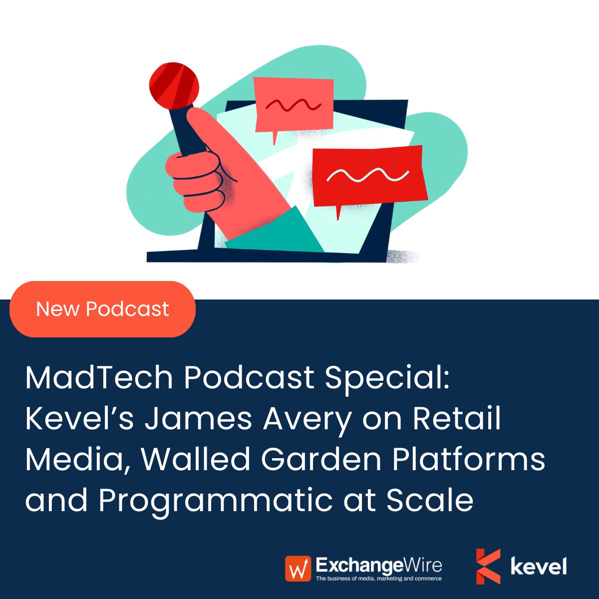 🎧 In this MadTech podcast special, James Avery, Kevel Founder and CEO joins Ciarán O'Kane, to discuss the growth of RMN's, programmatic at scale plus lots more

Check it out today! 

#retailmedia #retailmedianetworks #retailmediacloud

exchangewire.com/ew-podcast/mad…