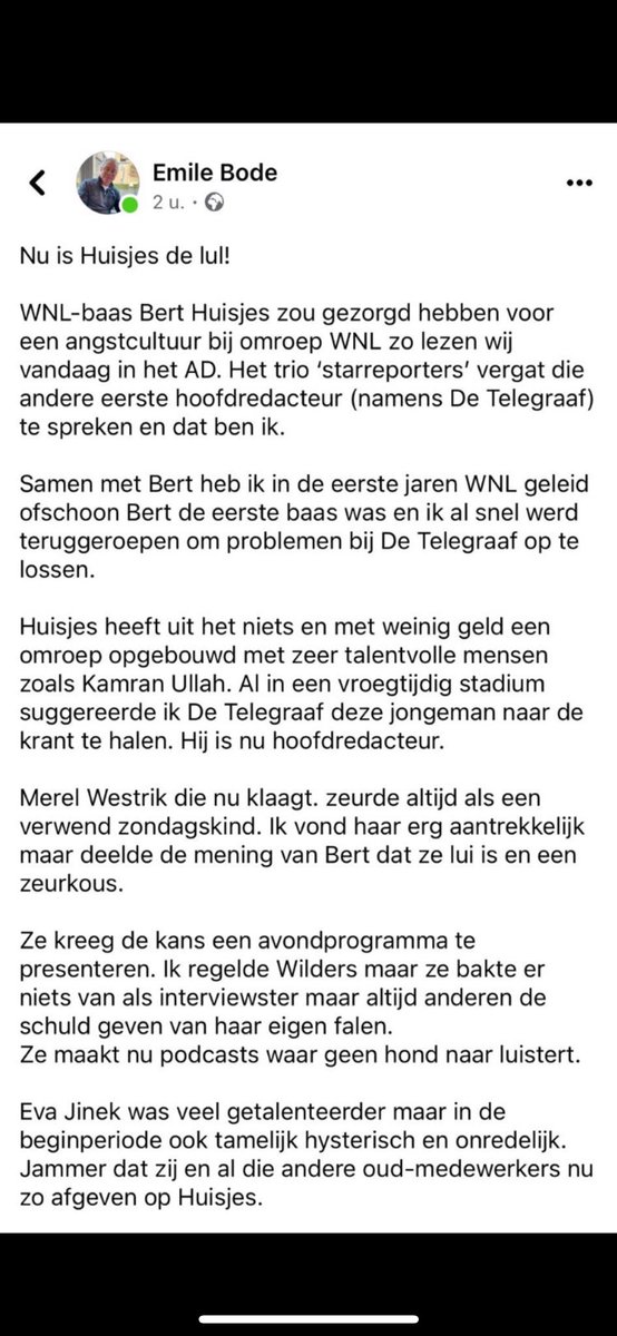 De oud-hoofdredacteur van WNL ontkent seksisme met de argumenten ‘erg aantrekkelijk maar lui en een zeurkous’ en ‘tamelijk hysterisch en onredelijk’ #wauw