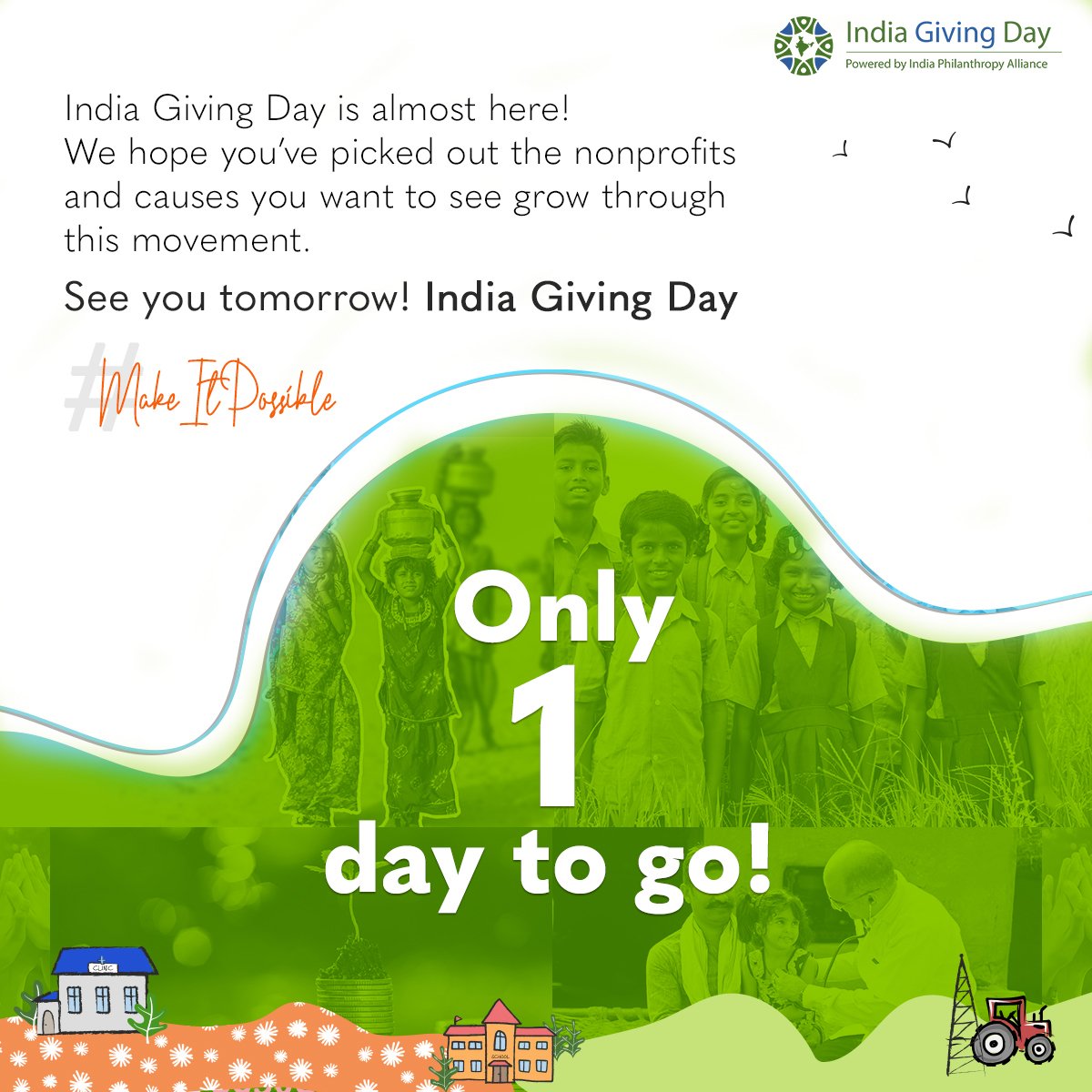 phil_india's tweet image. It&apos;s almost here! 🎉 #IndiaGivingDay is a chance for us to come together &amp;amp; support causes that matter most. Whether it&apos;s education, healthcare, or environmental conservation, let&apos;s make our mark and change lives together! ​

Hope to see you tomorrow! #MakeItPossible -…