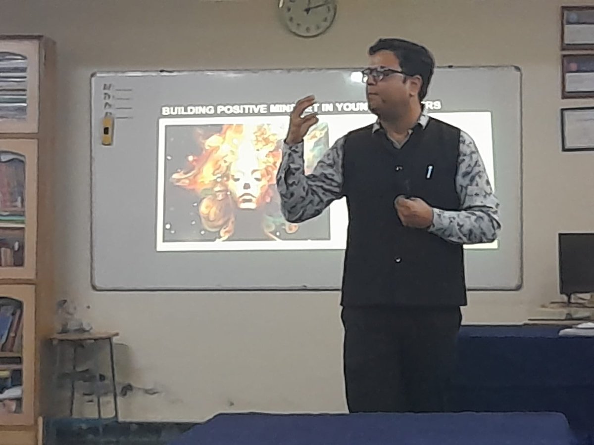 'Just wrapped up an inspiring motivational session on cultivating a positive mindset in young learners! Grateful for the support and guidance from my senior colleagues and mentors. Together, we're shaping brighter futures! @y_sanjay @pntduggal @ashokkp @kandhari_ekta @madhuree26