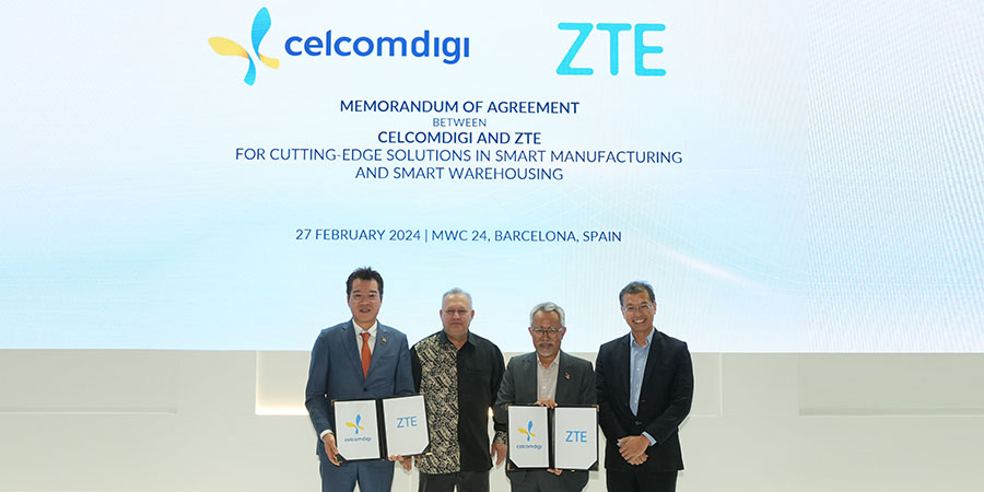 TelecomReviewAP's tweet image. @ZTEPress partners with @CelcomDigi at #MWC Barcelona 2024 to develop #smart_technology and #cutting-edge #5G solutions, transforming #Malaysia&apos;s #manufacturing and #warehouse industry.

telecomreviewasia.com/news/industry-…