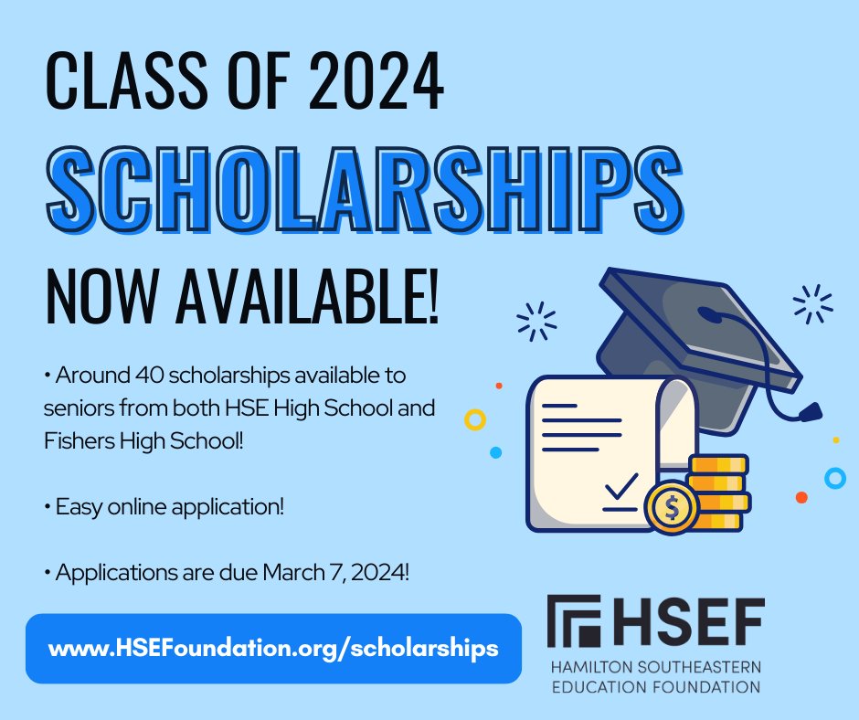 Scholarship applications are due in ONE WEEK! The deadline is 11:59 pm on March 7th. No late applications will be accepted! hsefoundation.org/scholarship-ap…