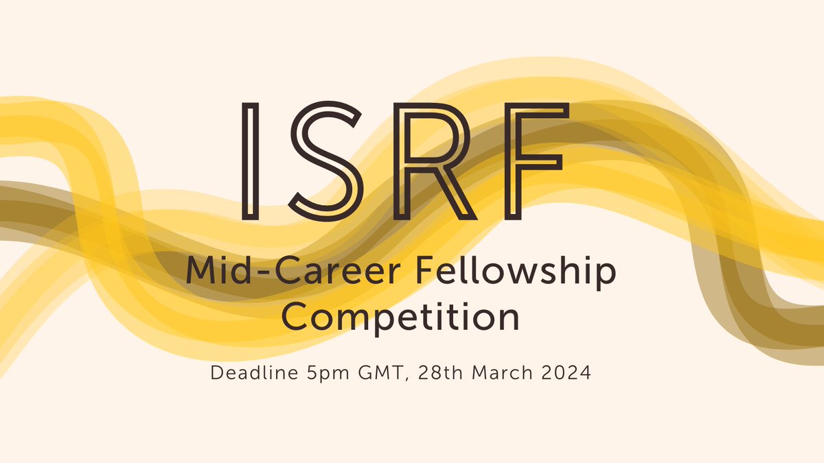 _ISRF's tweet image. 📢 Apply now for our Mid-Career Fellowship!   Deadline: 5 PM GMT, March 28 2024. Funding up to €100,000 (or GBP equivalent) for applicants over 10 years post-PhD. Share widely!

More info 👇
isrf.org/funding-opport…

#Fellowship #ResearchFunding 🌐