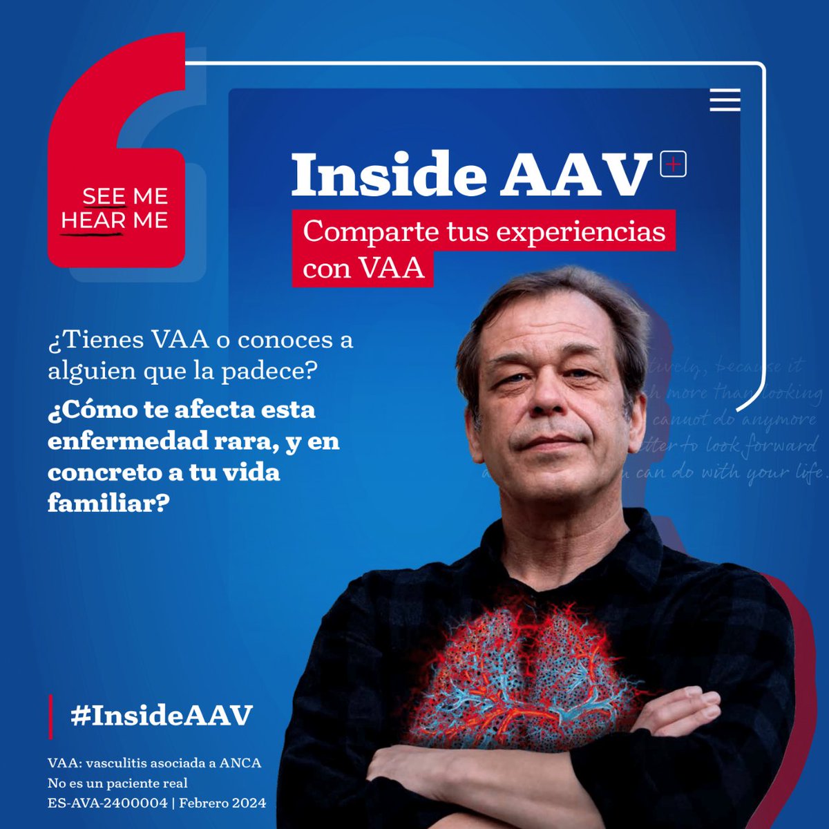 CSL_spain's tweet photo. ¿Tienes vasculitis asociada a ANCA o la padece alguien de tu entorno? ⬇️

¡Tu voz y tu historia importan! Únete en el Día Mundial de las #EnfermedadesRaras y cuéntanos TU experiencia #InsideAAV. 

✍️Deja un comentario y comienza la conversación:

https://t.co/cOoNOrt7Cu https://t.co/sVE0se535K