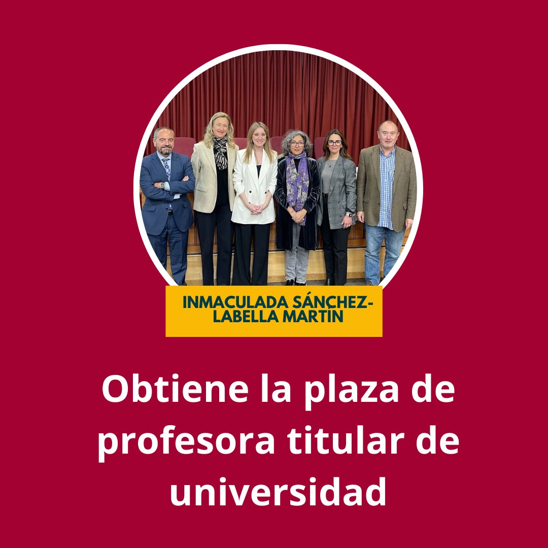 Desde la FCOM, felicitamos a Inmaculada Sánchez-Labella Martín por obtener la plaza de profesora titular en el Departamento de Comunicación Audiovisual y Publicidad de la Universidad de Sevilla!

¡Enhorabuena!✨🎉🎊