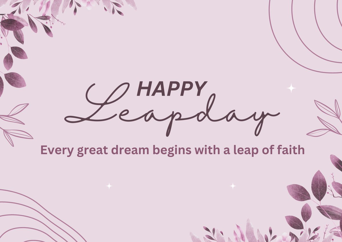 Happy Leap Day 2024! ✨ It's that extra day that comes once every four years. Let's make the most of this bonus time and leap into new adventures!

#leapday #LeapYearCelebration #ExtraDayFun #LeapYearMagic #29thFebruary #OnceInFourYears #LeapIntoTheFuture #RareAndSpecial