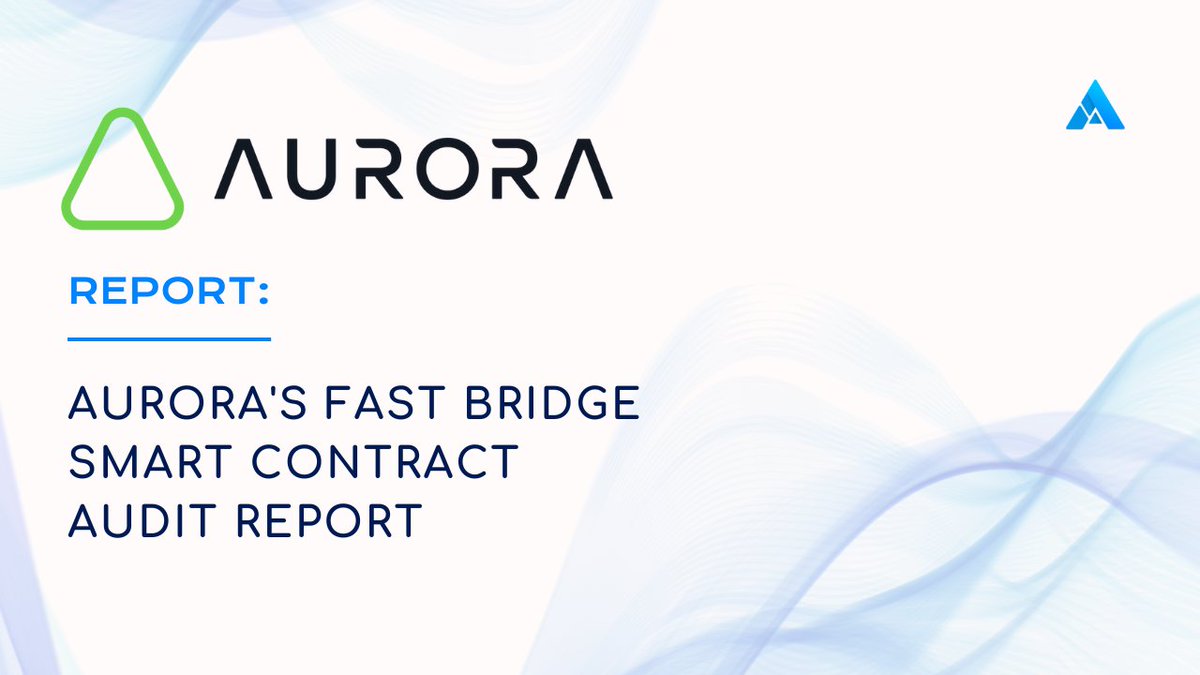 🔎Smart Contract Audit Review for Fast Bridge Solution by <a href="/auroraisnear/">Aurora</a> is now on our YouTube channel:

youtu.be/EefAQfY9AjY

✔️Subscribe to watch more videos and live streams coming your way soon! 

#audit #AuditOne #Aurora