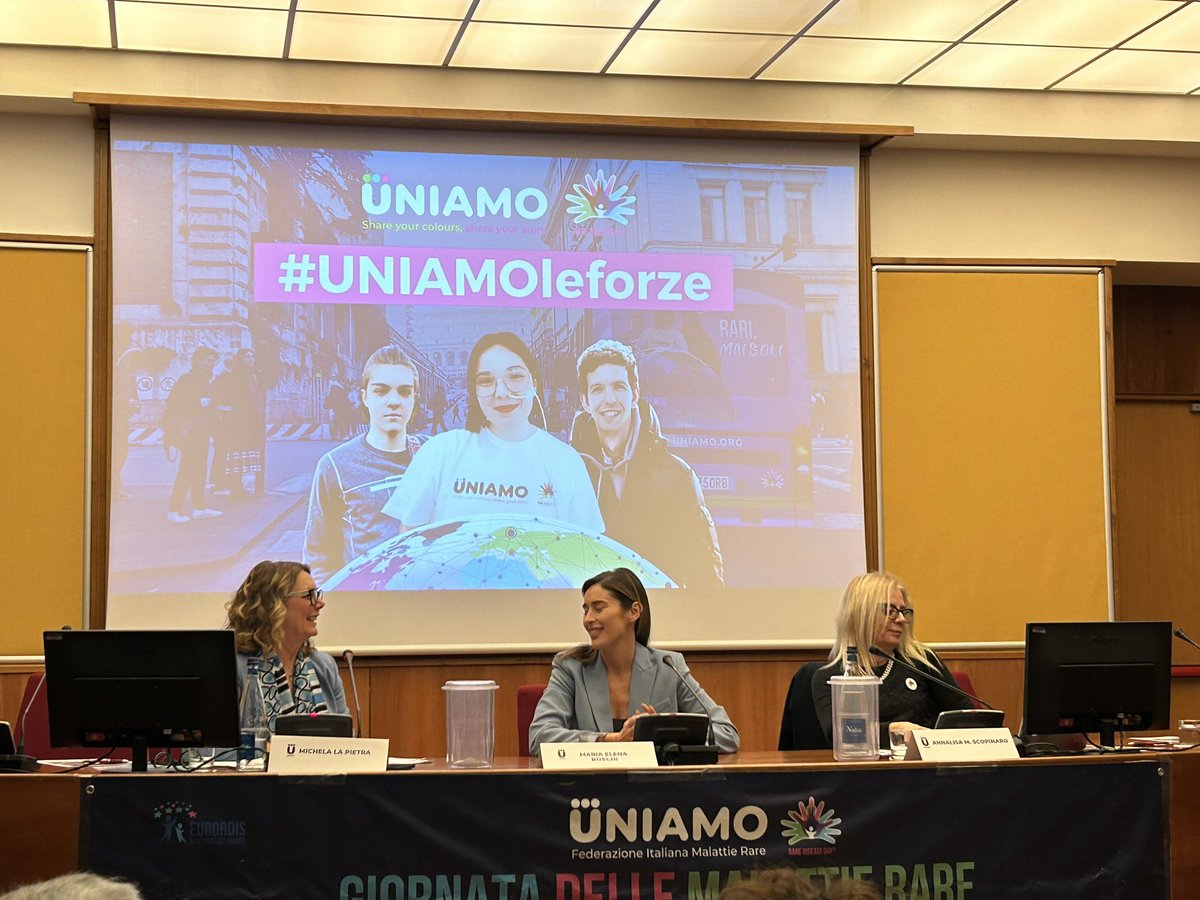 L’On. <a href="/meb/">Maria Elena Boschi</a> all’evento <a href="/uniamofimronlus/">uniamomalattierare</a> sulle #malattierare sottolinea l’importanza dell’ampliamento dello #screening neonatale esteso e dell’investimento in #ricerca, in particolare per favorire partnership pubblico/private. <a href="/AssobiotecNews/">Assobiotec News</a>