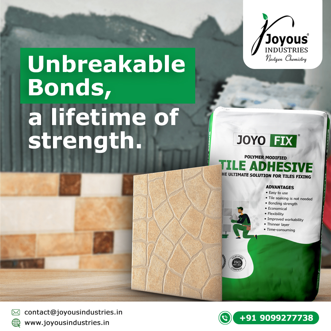 Experience unbreakable bonds that last a lifetime. Our products provide enduring strength and reliability, ensuring stability and durability in every application.

#JoyousIndustries #Joyous #UnbreakableBonds #LifetimeStrength #ReliableProducts #Stability #Durability
