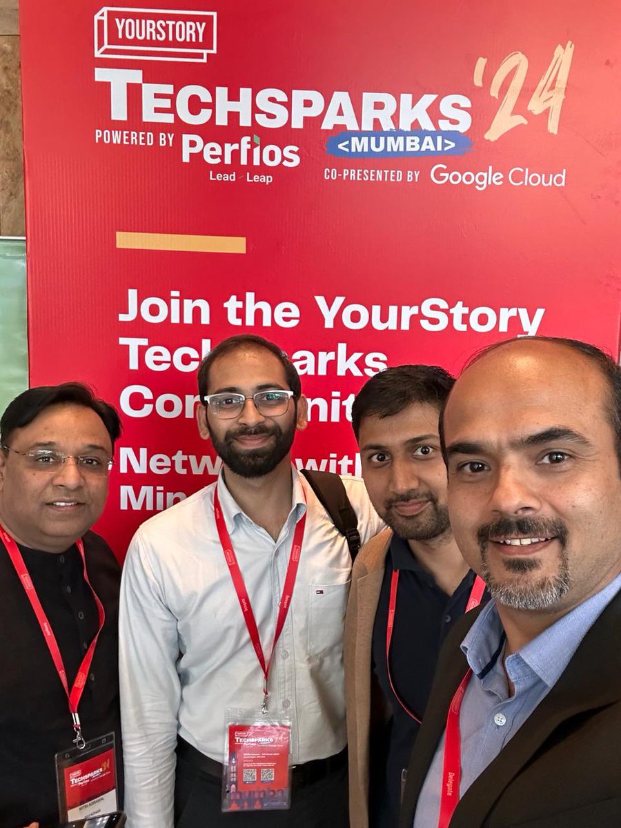 Excited to feel the energy around AI at the @TechSparks by @YourStoryCo